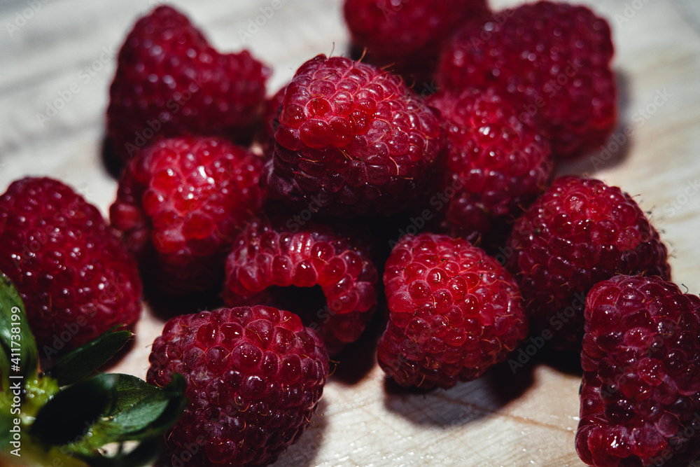 Fresh Clean Raspberry Macro photo Fresh Clean Raspberry Macro photo