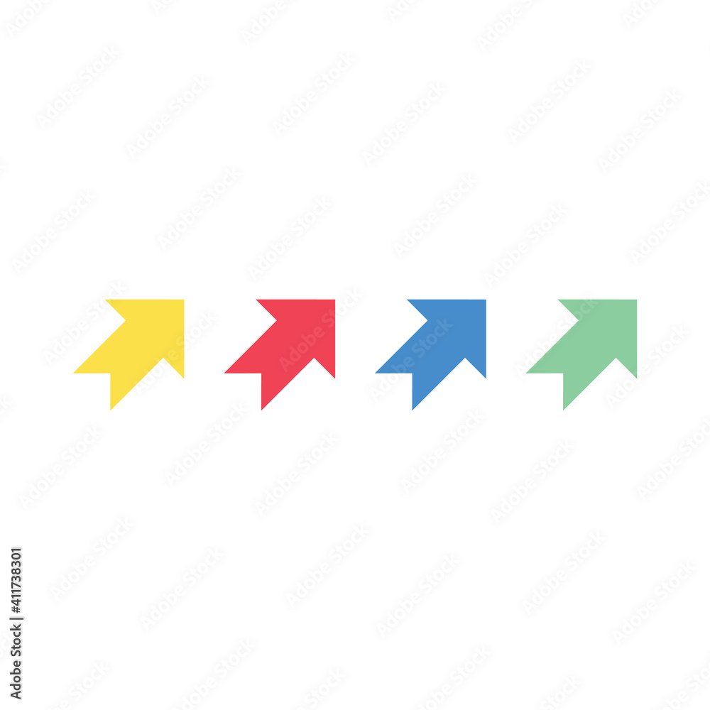 arrows to the right, colored icon. Simple, flat vector of arrow icons, website or mobile application arrows to the right, colored icon. Simple, flat vector of arrow icons, website or mobile application