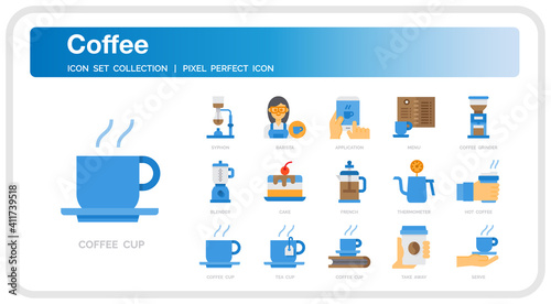 Coffee shop icon set