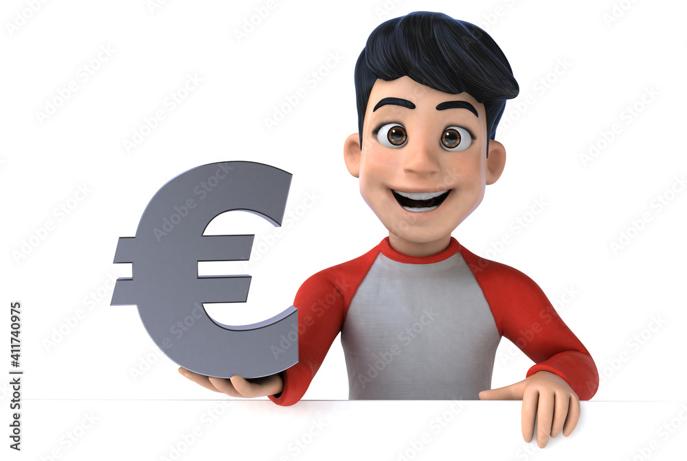 Fun 3D Asian teenager with a manga style Fun 3D Asian teenager with a manga style