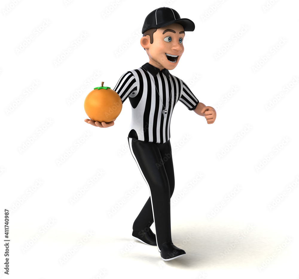 Fun 3D Illustration of an american Referee Fun 3D Illustration of an american Referee