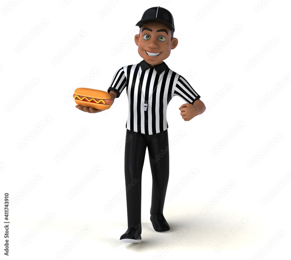 Fun 3D Illustration of an american Referee Fun 3D Illustration of an american Referee