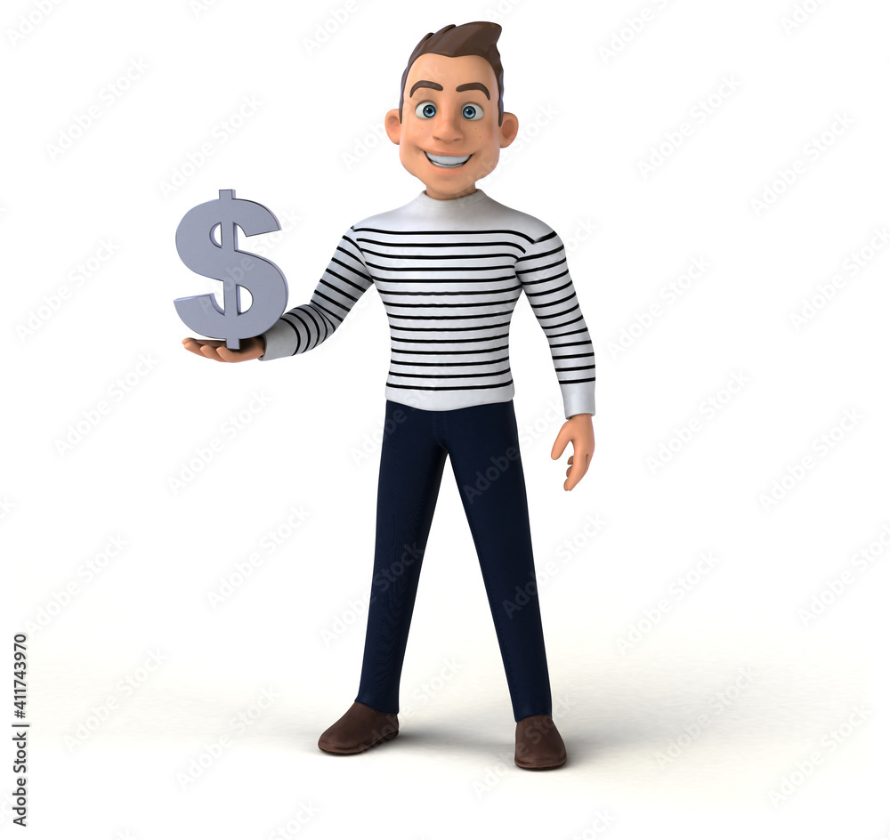Fun 3D cartoon casual character Fun 3D cartoon casual character