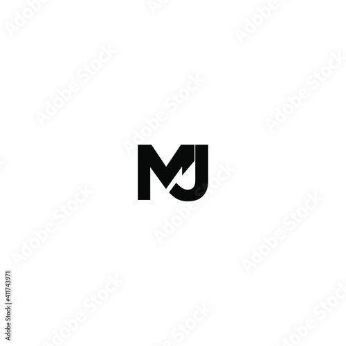 mj letter vector logo design