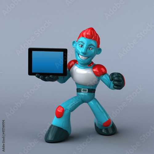 Red Robot - 3D Illustration