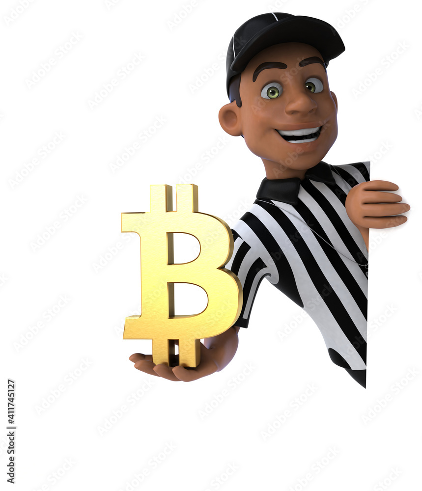 Fun 3D Illustration of an american Referee Fun 3D Illustration of an american Referee