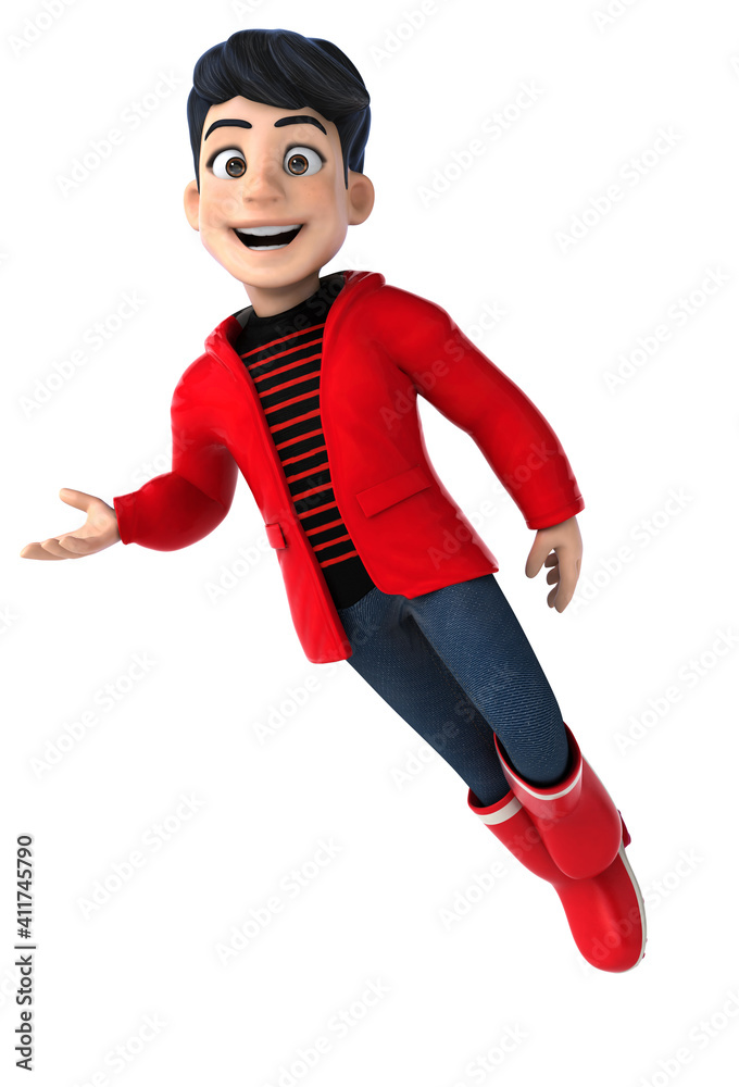 Fun 3D cartoon teenage boy Fun 3D cartoon teenage boy