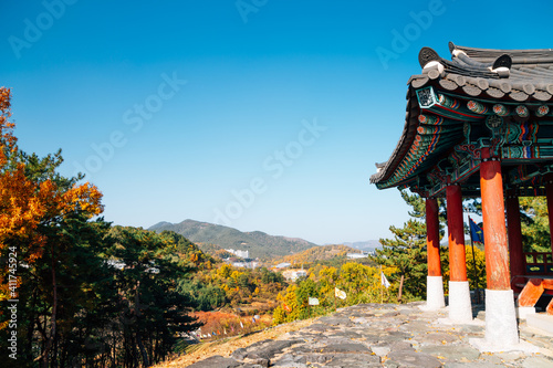 Miryang Eupseong Fortress at autumn in Miryang, Korea photo