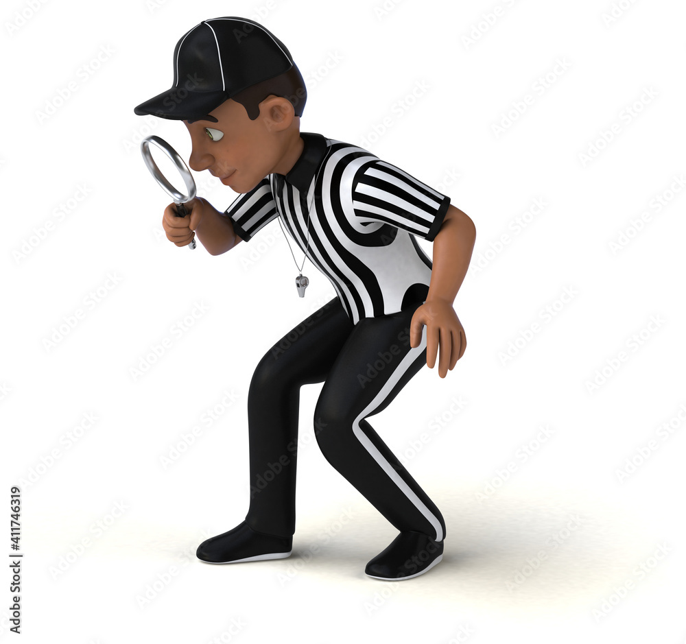 Fun 3D Illustration of an american Referee Fun 3D Illustration of an american Referee