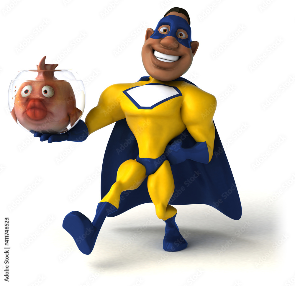 Fun superhero - 3D Illustration Fun superhero - 3D Illustration