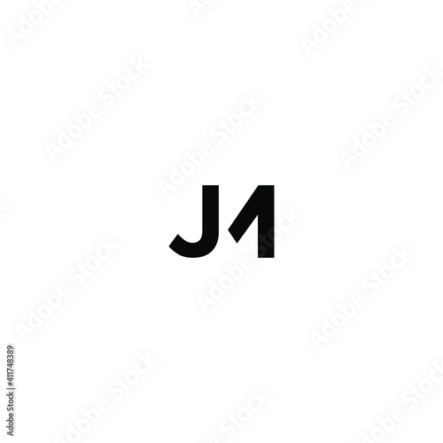 jm letter vector logo design