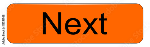 Next button on white background - illustration