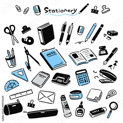 ステーショナリー 文房具 ブルー セット