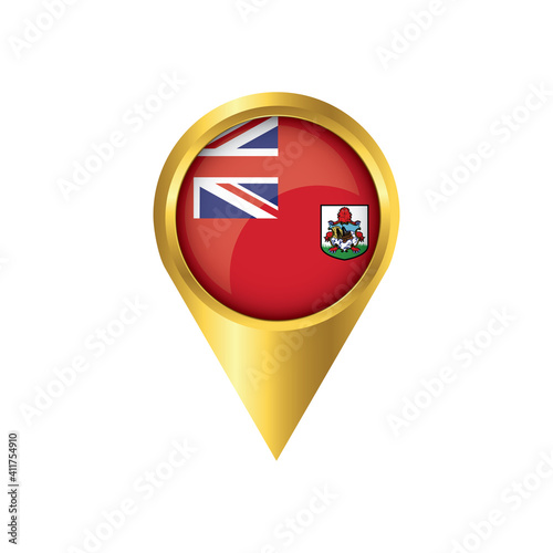 Flag of Bermuda.symbol check in Bermuda, golden map pointer with the national flag of Bermuda in the button. vector illustration. Free Download Flag of Bermuda.symbol check in Bermuda, golden map pointer with the national flag of Bermuda in the button. vector illustration. - GFXLoad