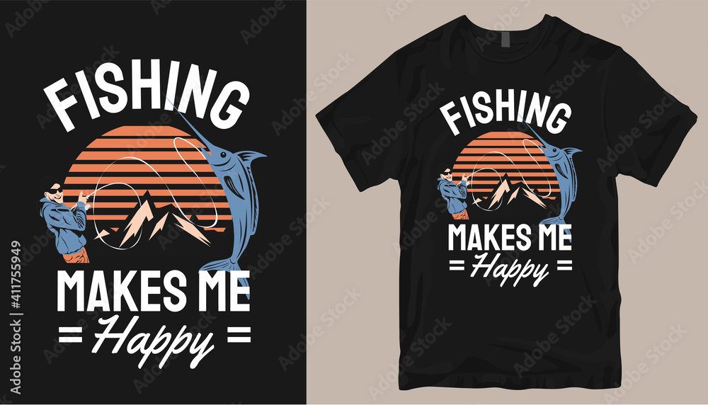 Fishing t shirt design vector. Tshirt design for print. t shirt design