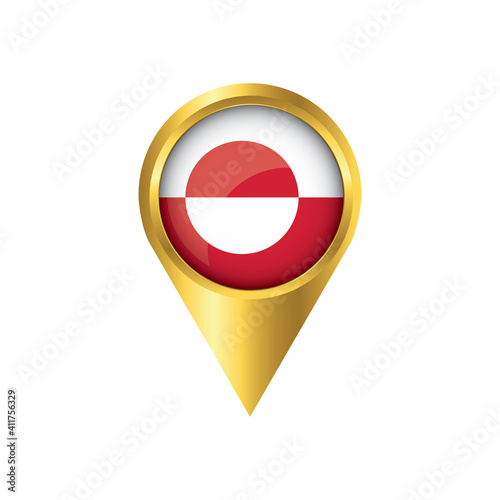 Flag of Greenland.symbol check in Greenland, golden map pointer with the national flag of Greenland in the button. vector illustration. Free Download Flag of Greenland.symbol check in Greenland, golden map pointer with the national flag of Greenland in the button. vector illustration. - GFXLoad