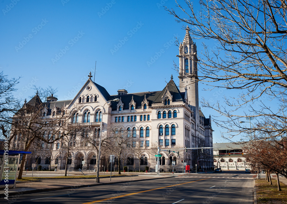Fototapeta premium Erie County City Clerk's office in Buffalo, New York, USA
