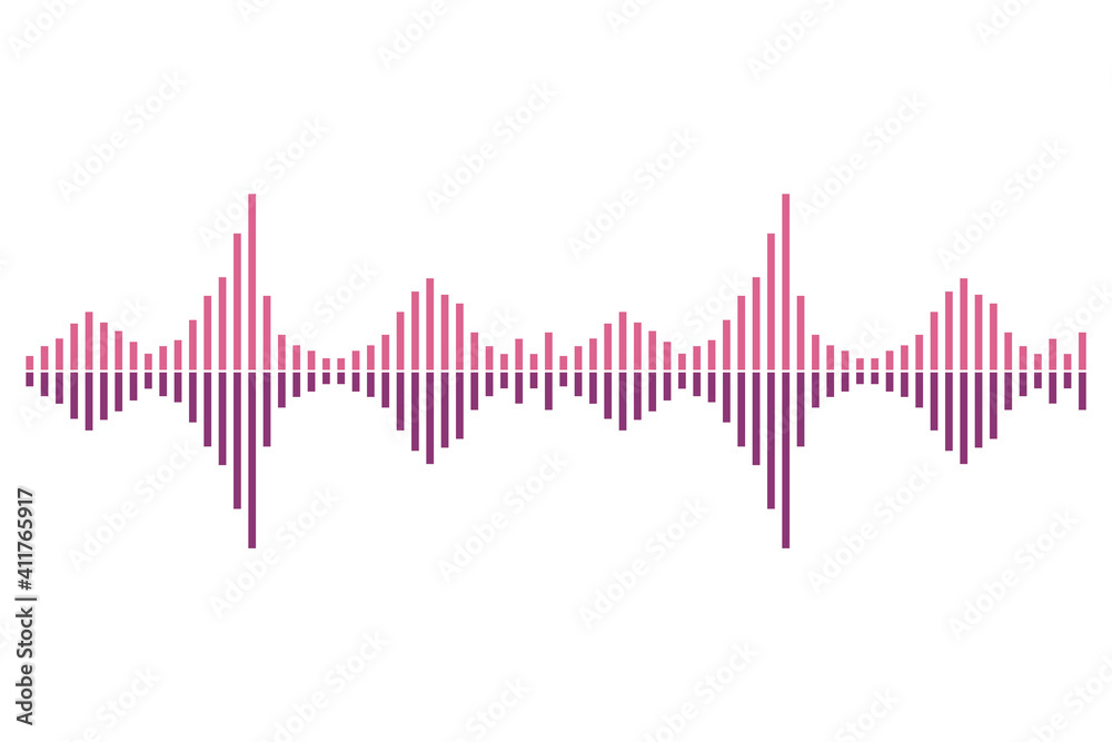 Frequency audio waveform, music wave HUD interface elements, voice graph signal. Vector illustration. Frequency audio waveform, music wave HUD interface elements, voice graph signal. Vector illustration.