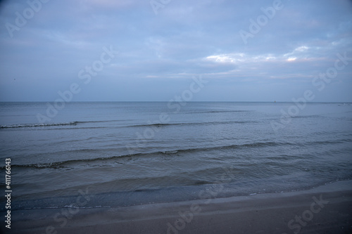  landscape by the baltic sea on a calm gray cold day in Poland