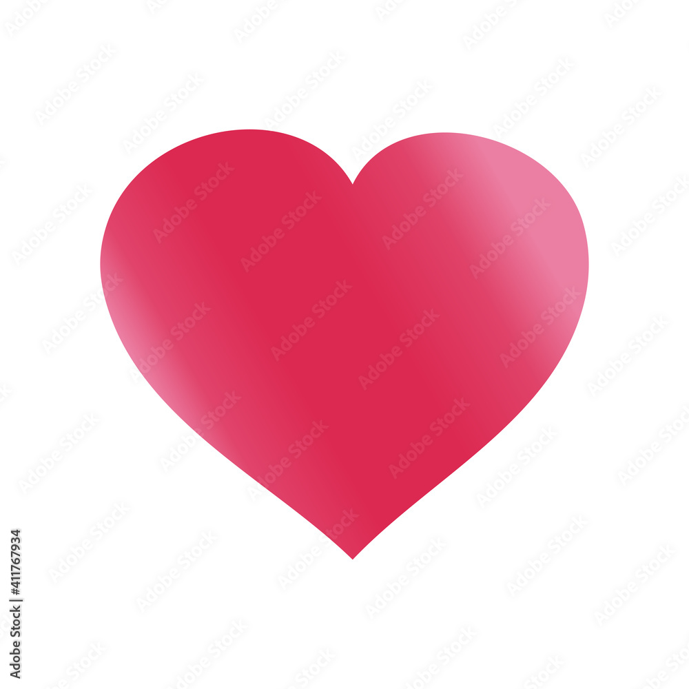 Red shape heart icon symbol graphic design, valentine sign isolated on white background vector illustration Red shape heart icon symbol graphic design, valentine sign isolated on white background vector illustration