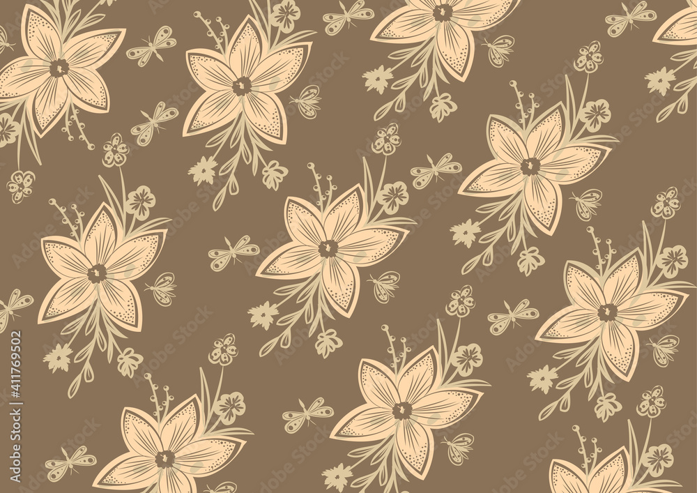 seamless floral background seamless floral background