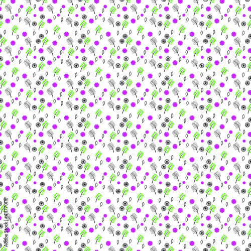 seamless floral background, seamless pattern with flowers © Arifin