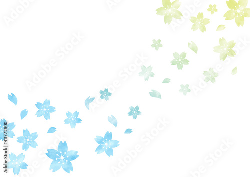 桜の花クラデーション背景