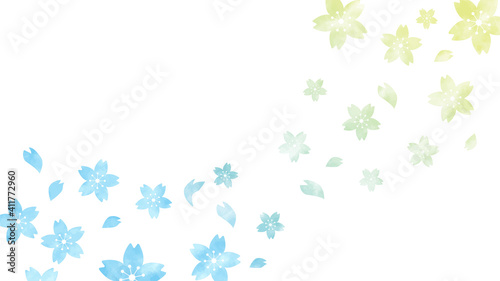 桜の花クラデーション背景