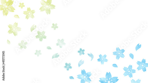 桜の花クラデーション背景