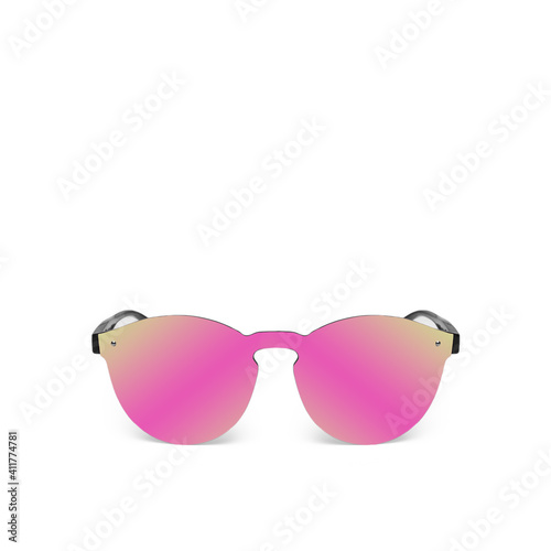 Modern sunglasses on white background. concept photography of product and catalog