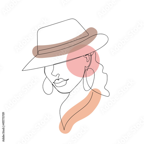 Abstract image of a woman with stains.
