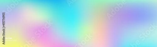 Gradation abstract color background, vector gradient bright pastel with holographic iridescent blend soft color