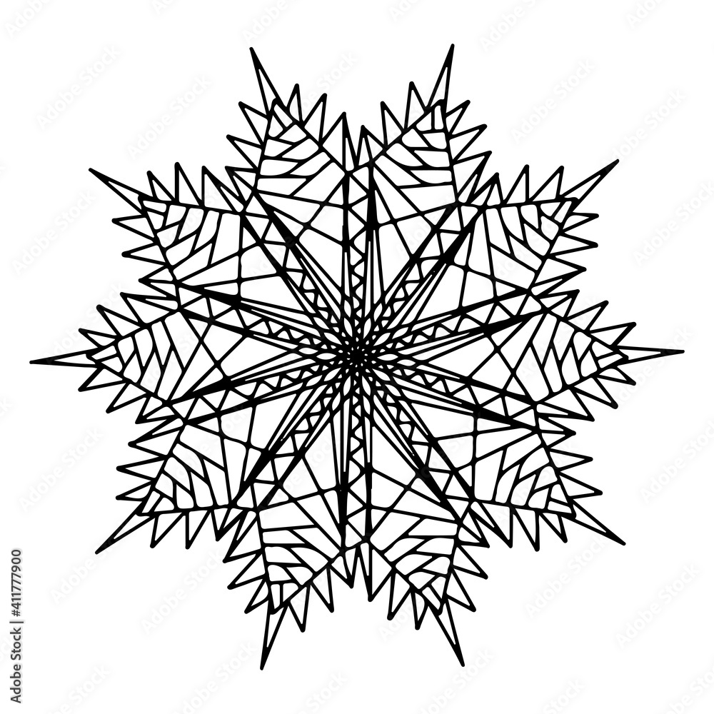 Round ornament in traditional Oriental pattern Round ornament in traditional Oriental pattern