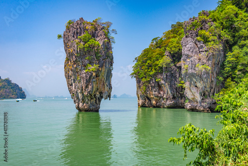 Kao Phing Kan island in Krabi province is famous for a scene from James Bond movie.