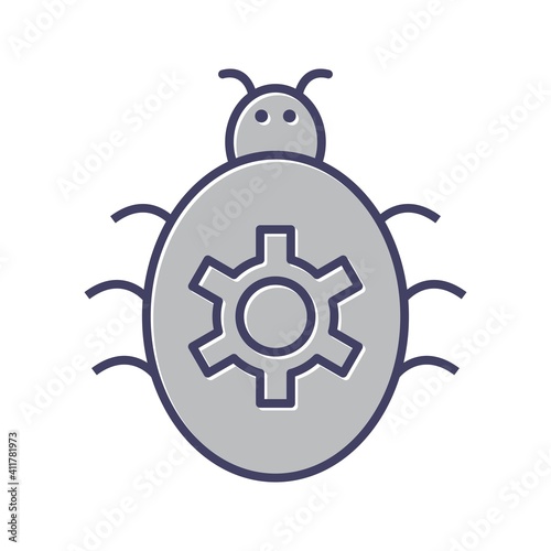 Bug fixing line vector icon