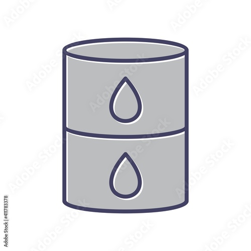 Unique Oil Barre Line Vector Icon