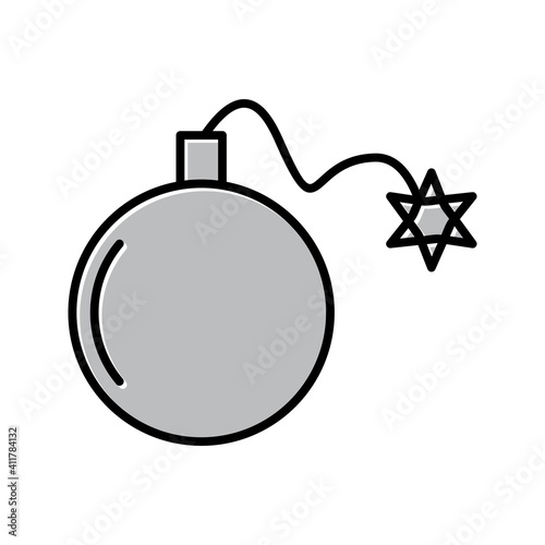 Unique Bomb Vector Line Icon