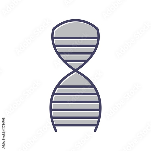 Unique Dna Structure line vector icon
