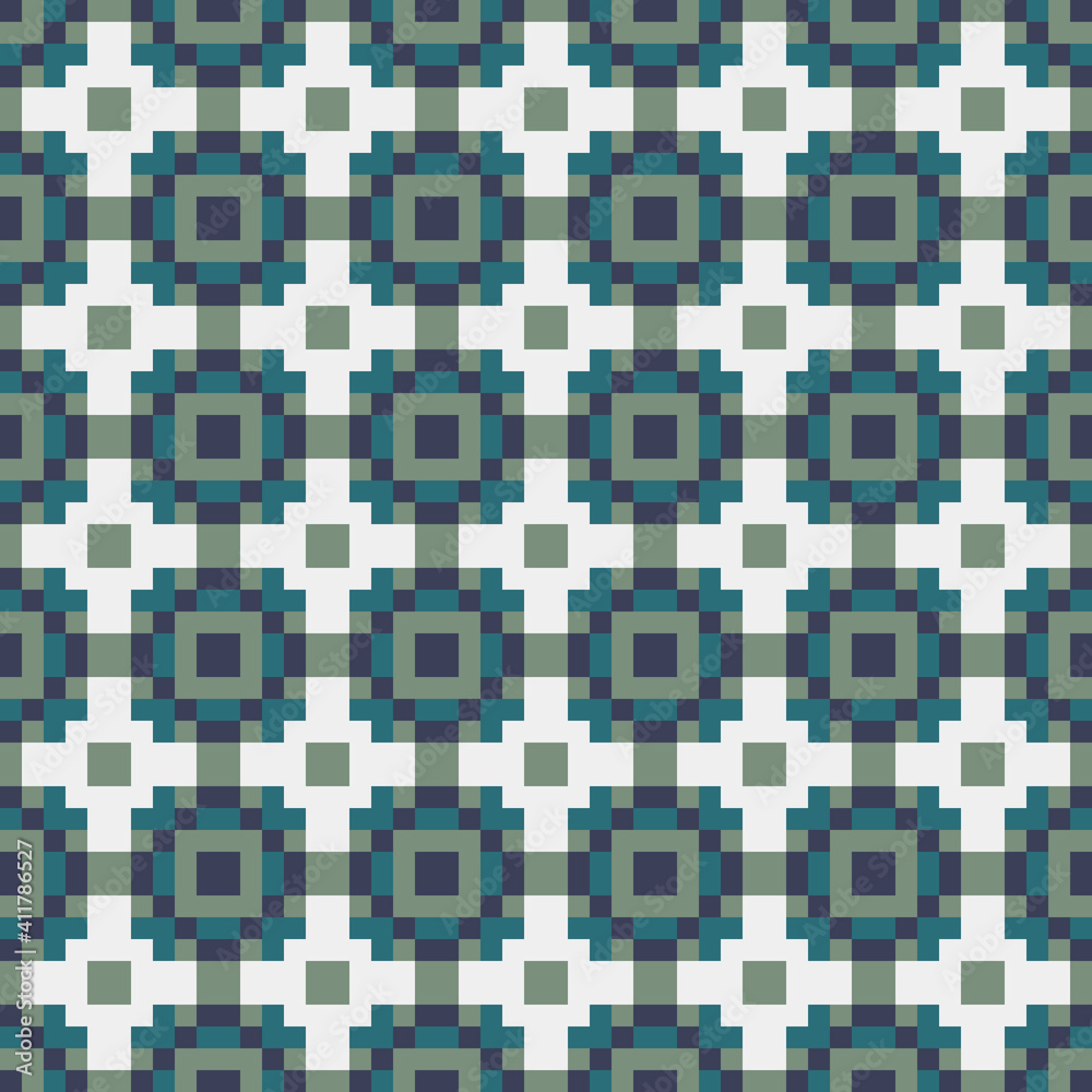 Fototapeta premium Abstract Cross Pattern generative computational art illustration