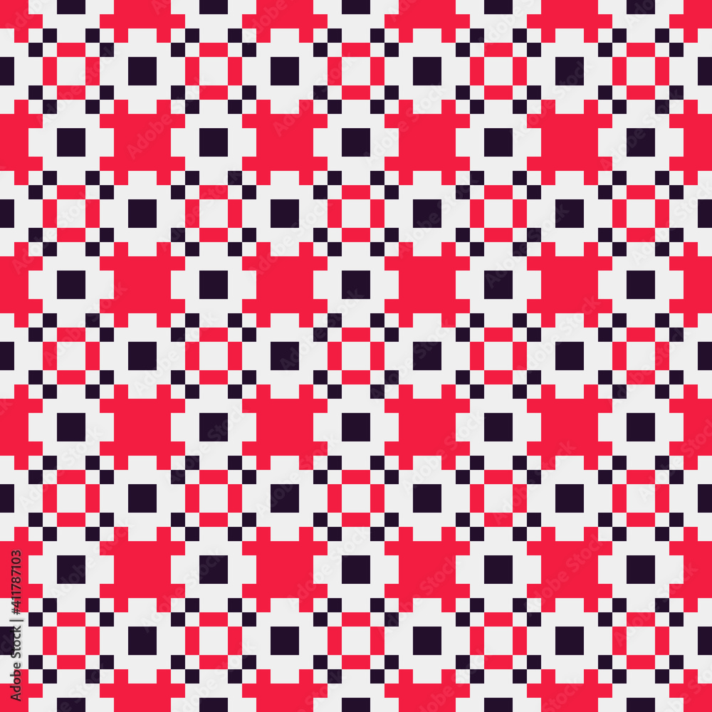 Fototapeta premium Abstract Cross Pattern generative computational art illustration