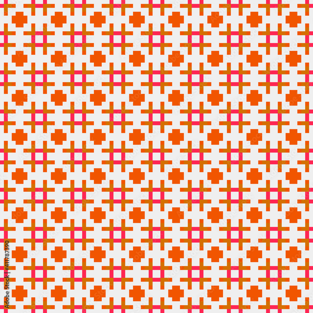 Abstract Cross Pattern generative computational art illustration