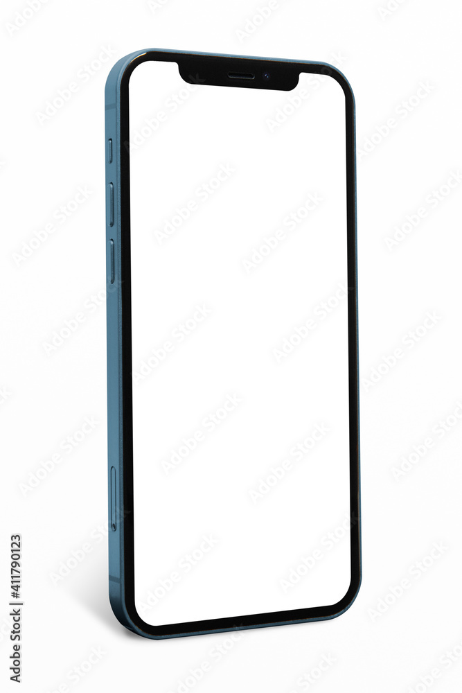 Smartphone with blank white screen innovative future technology Smartphone with blank white screen innovative future technology