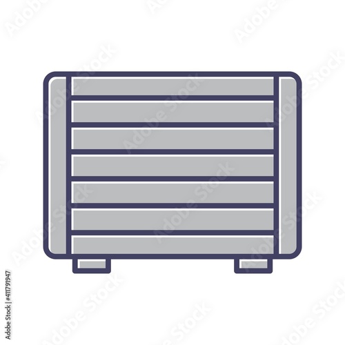 Unique Gas Heater Line Vector Icon