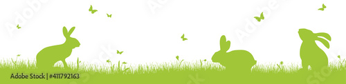happy easter time silhouette background