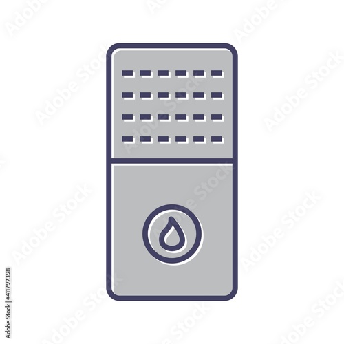 Unique Gas Furnace Line Vector Icon