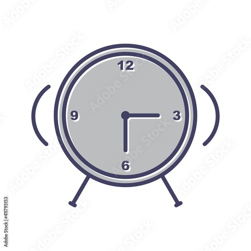 Unique Alarm clock line vector icon