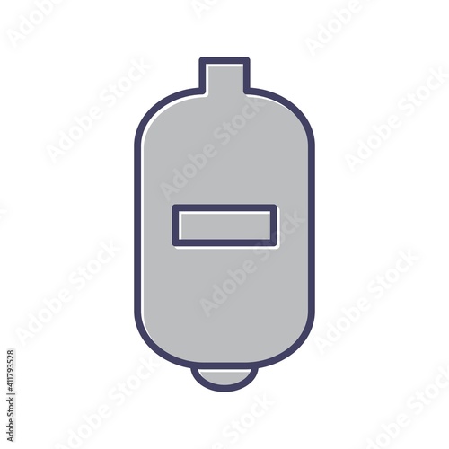 Unique Expansion Tank Line Vector Icon