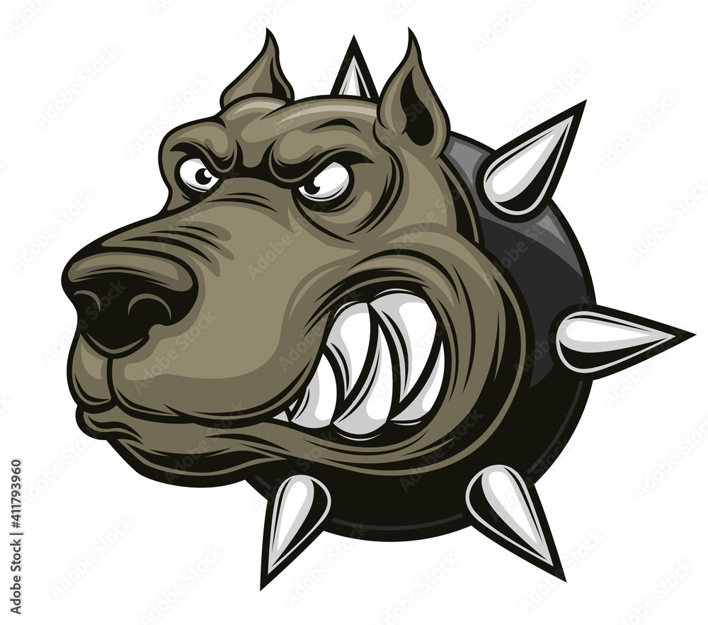 Angry stylized dog