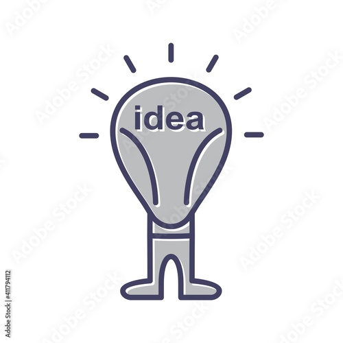 Unique Brilliant Idea Line Vector Icon