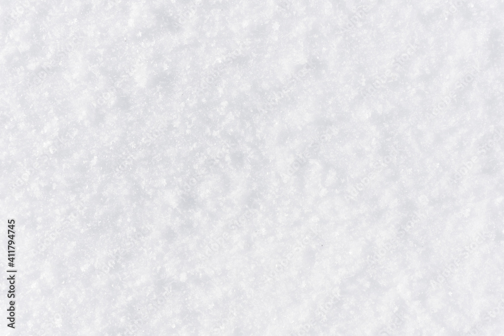 Snow background. Ice texture. Winter seanson pattern. Pile of snow. Crystal snowflake shine.